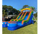 18' TROPICAL DOUBLE SPLASH WATER SLIDE